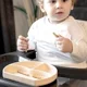 Силиконовая тарелка с 3 отделениями и присоской BabyJem Latte
