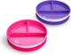 Set din 2 farfurii sectionale Munchkin Suction, Roz/Violet