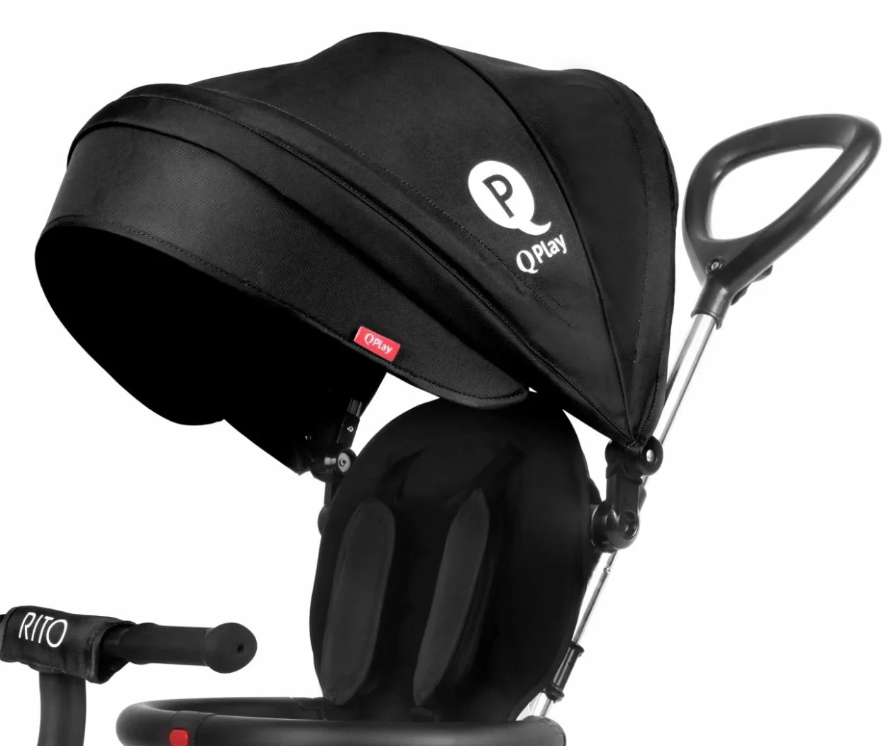 Bicicleta pentru copii Qplay Rito Rubber, Negru