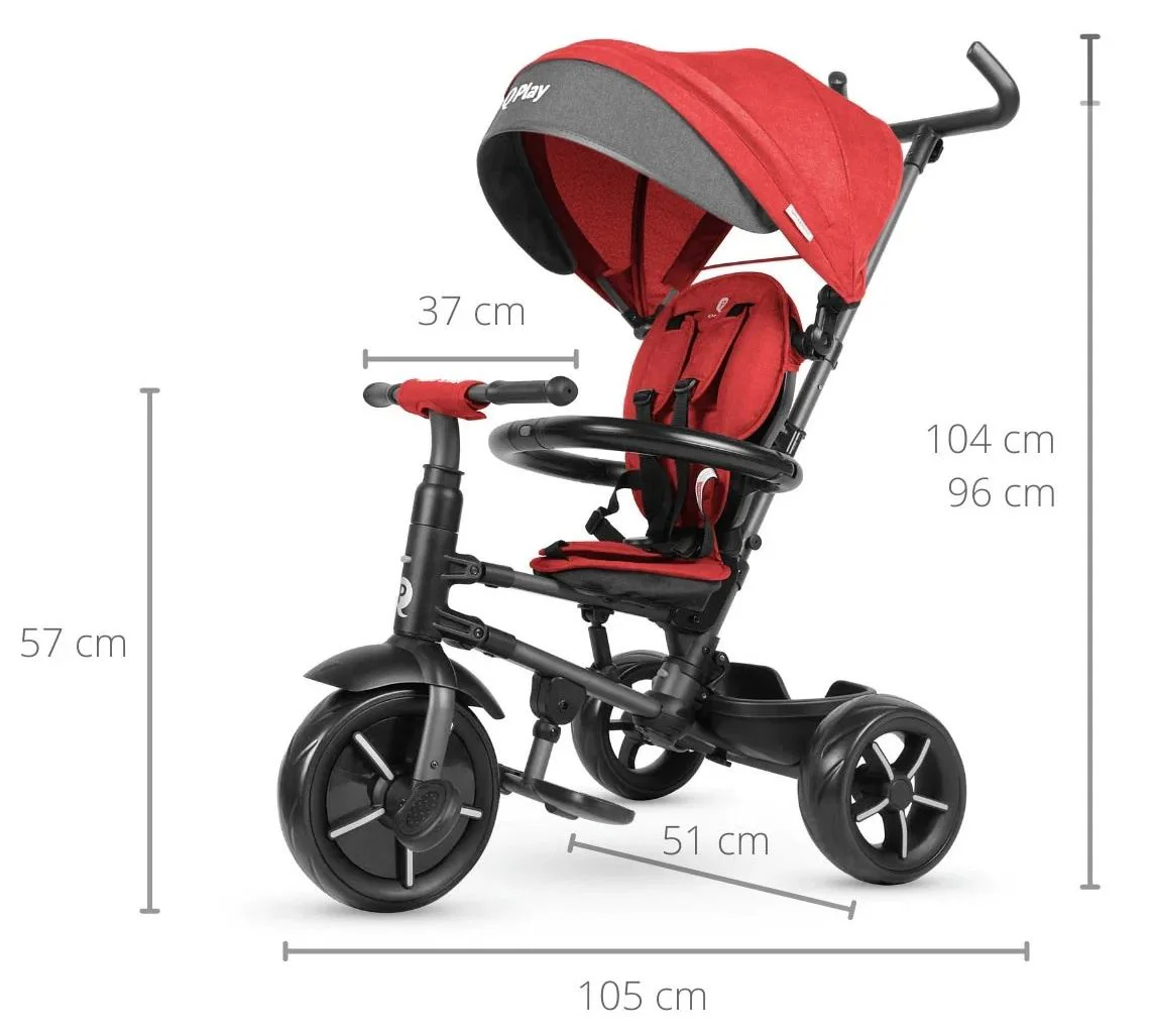Bicicleta pentru copii Qplay Rito Star, Rosu