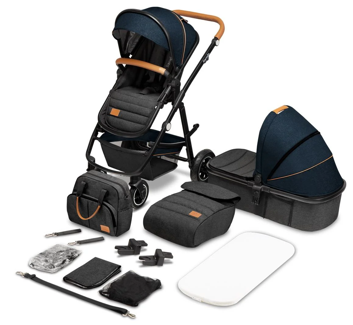 Carucior 2 in 1 Lionelo Amber  Albastru foto