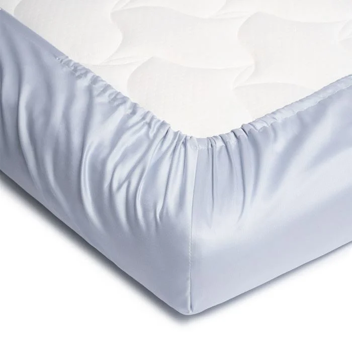 Cearsaf Perina din satin, 120 x 60 cm (Albastru)