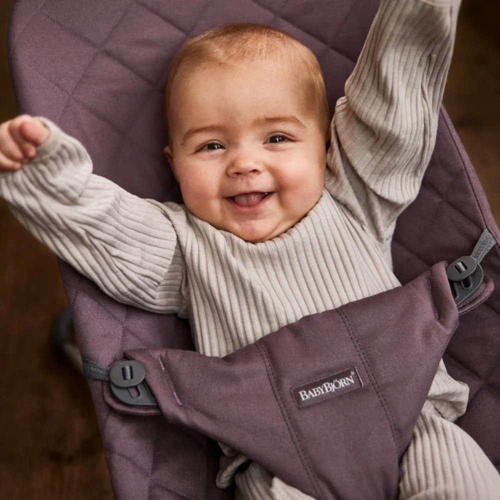 Balansoar BabyBjorn Bliss Dark Purple, Bumbac
