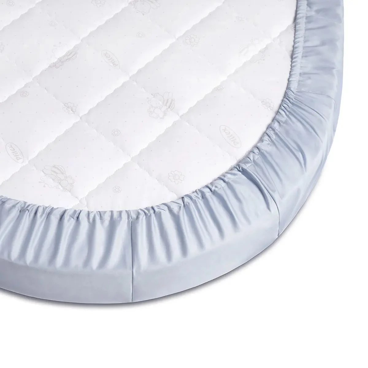 Cearsaf Perina din satin, 125 x 75 cm (Albastru)