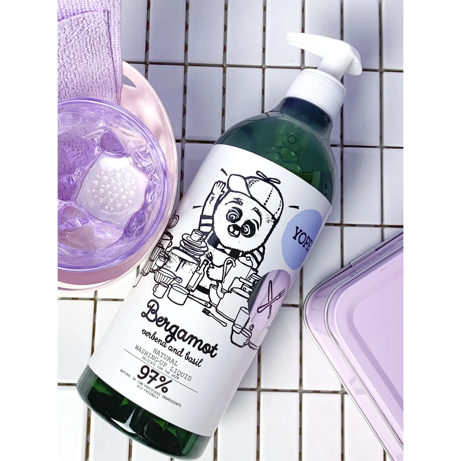 Solutie pentru vase Yope Bergamot, Verbena si Busuioc, 750 ml