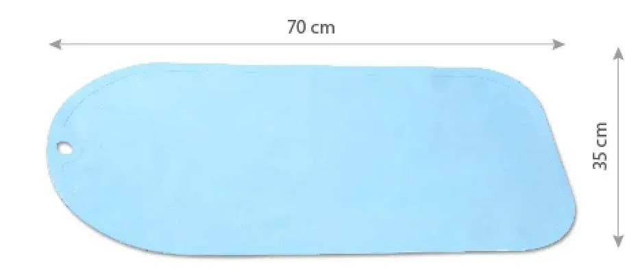 Covoras din silicon pentru baie BabyOno 70 x 35 cm, Albastru foto