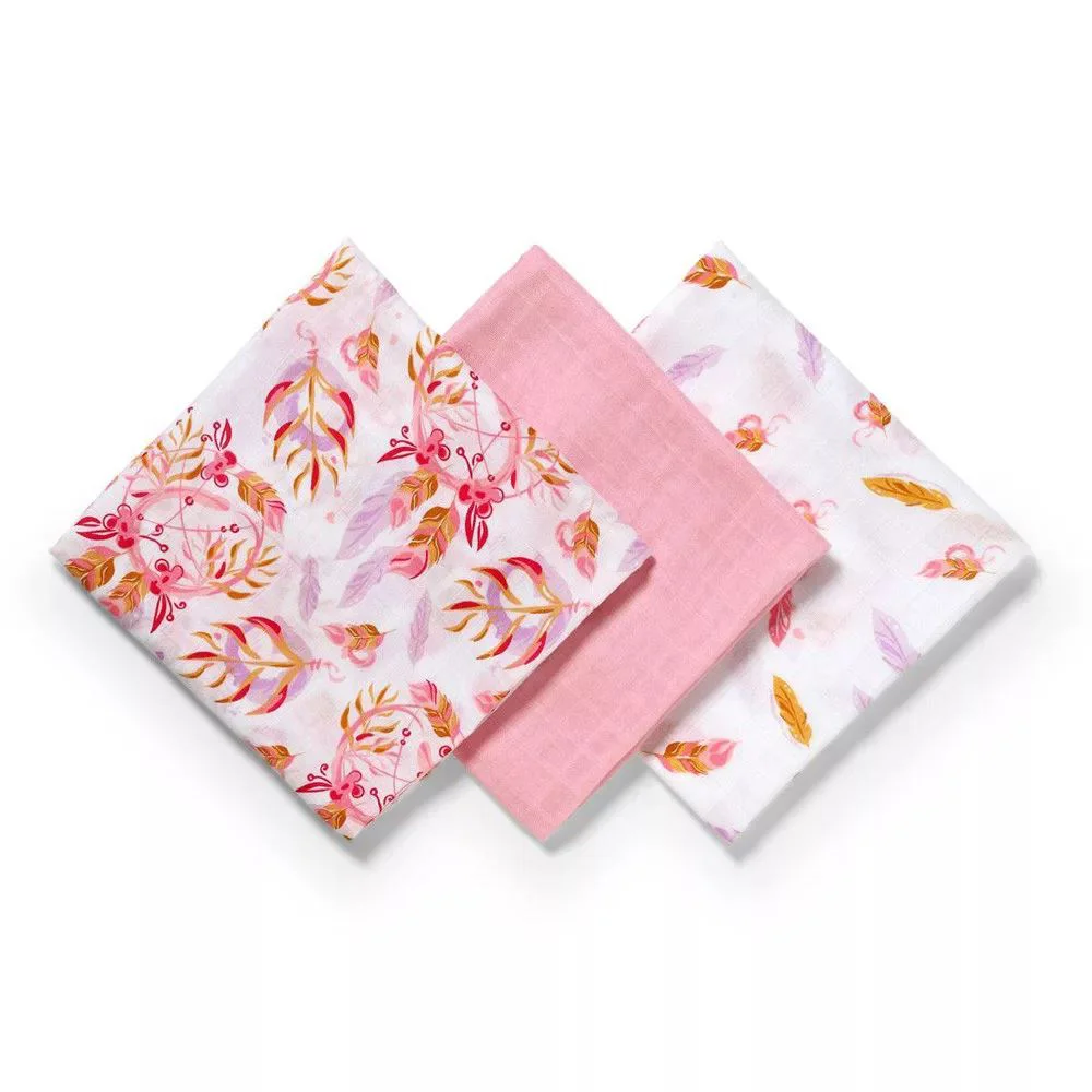 Пелёнки из бамбука BabyOno Листья, 3 шт