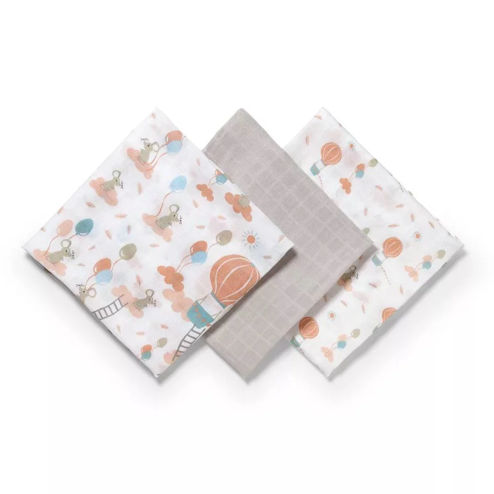 Пелёнки из бамбука BabyOno Облака, 3 шт