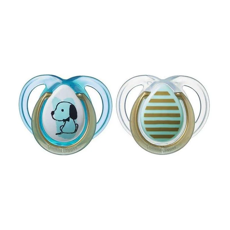 Ортодонтические силиконовые соски Tommee Tippee Moda Коричневый (0-6 м), 2 шт.
