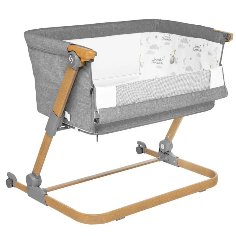 Patut co-sleeper Skiddou Natt nomadic wood Gri