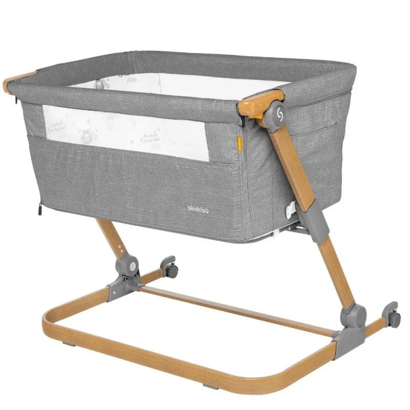 Patut co-sleeper Skiddou Natt nomadic wood Gri