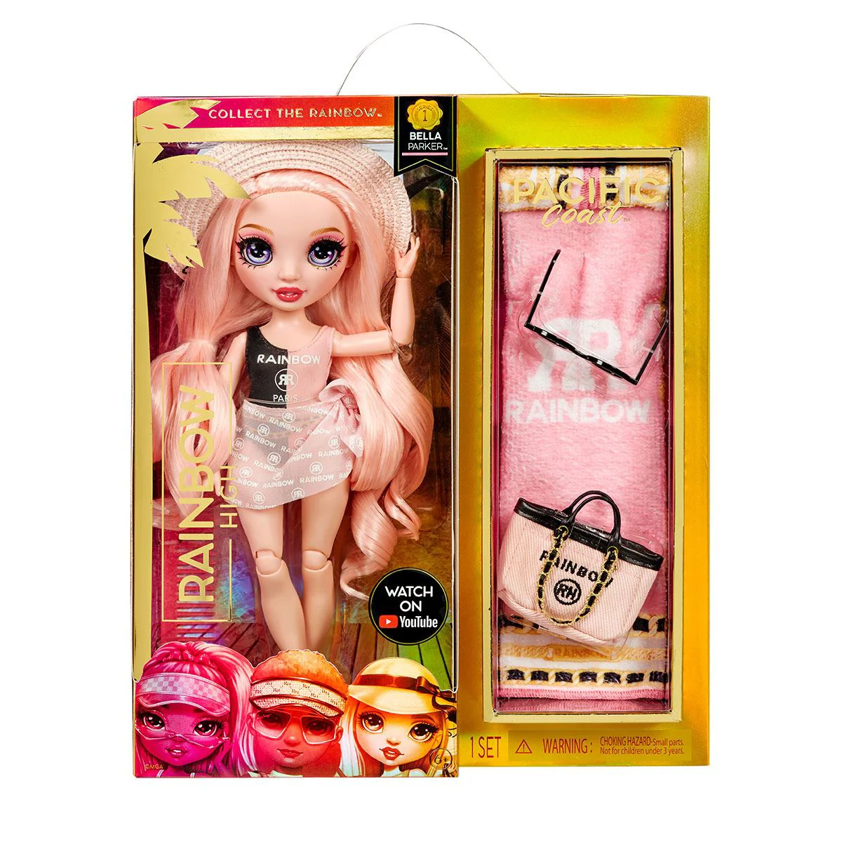 Papusa Rainbow High Pacific Coast Bella Parker, 28 cm (cu accesorii)