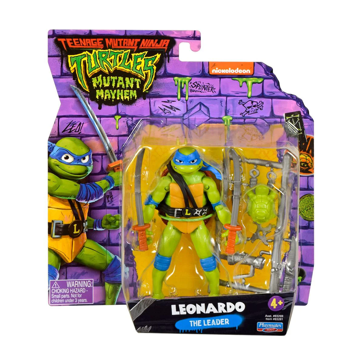 Фигурка с артикуляцией TMNT Черепашки Ниндзя Леонардо, 11 см