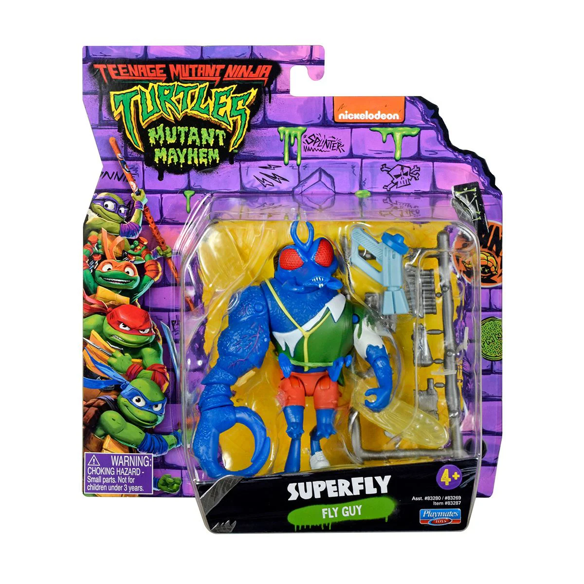 Figurina cu articulatii TMNT Testoasele Ninja Superfly, 11 cm