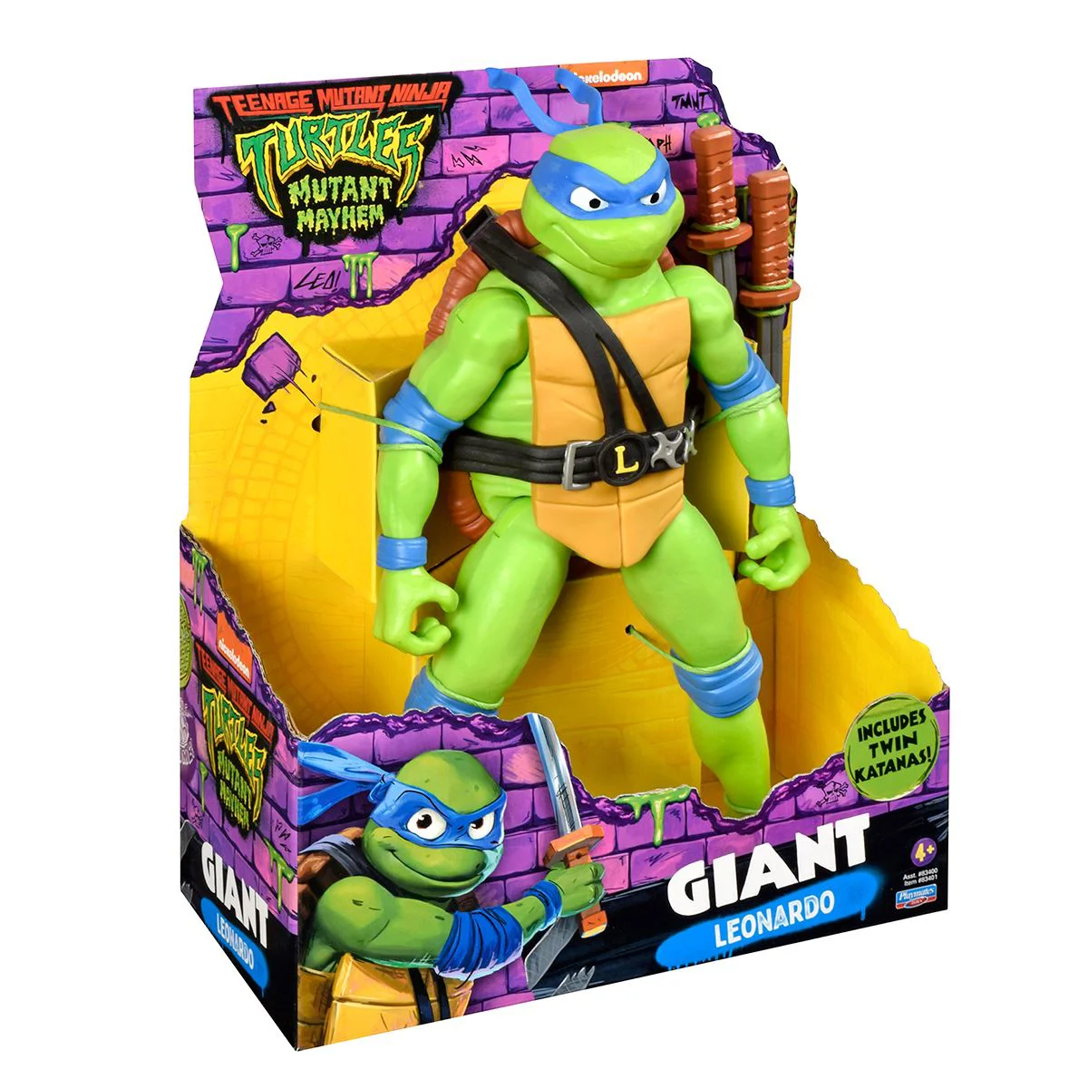 Figurina cu articulatii TMNT Testoasele Ninja Giant Leonardo, 30 cm