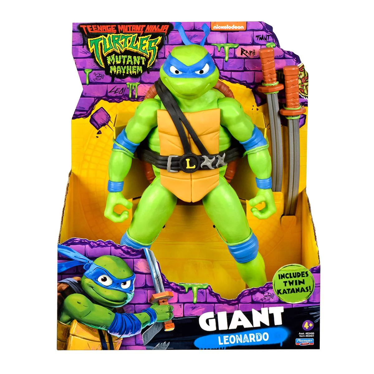 Фигурка с артикуляцией TMNT Черепашки ниндзя Гигант Леонардо, 30 см