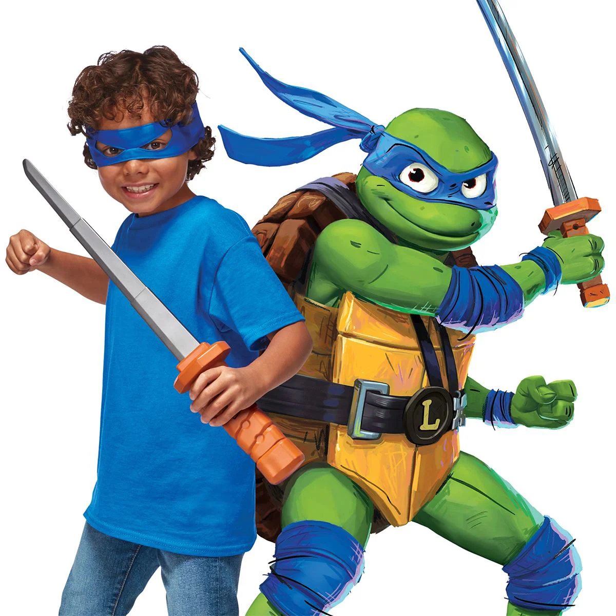 Set echipament cu sabia katana lui Leonardo TMNT Testoasele Ninja