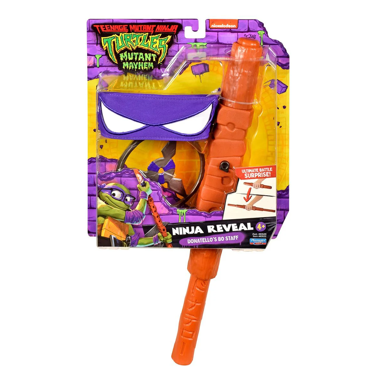 Set echipament cu toiagul lui Donatello TMNT Testoasele Ninja