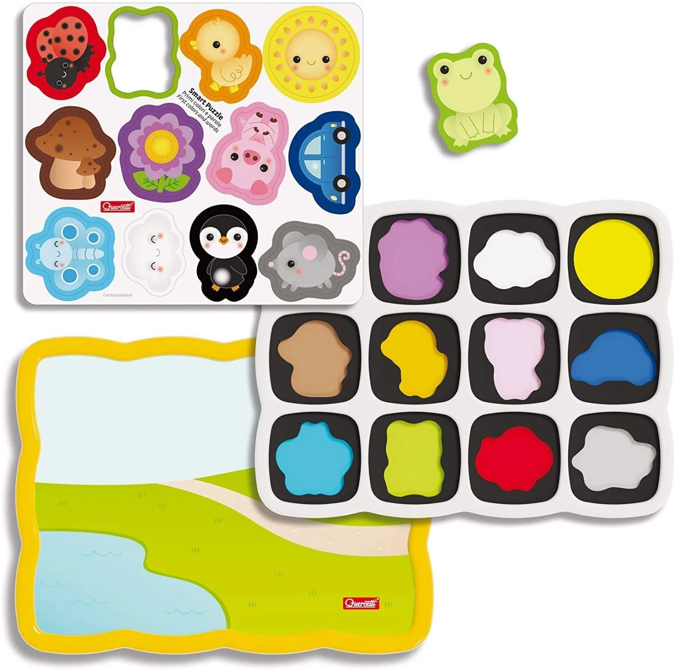 Двойной магнитный пазл Quercetti Smart Puzzle Colors, 13 эл.