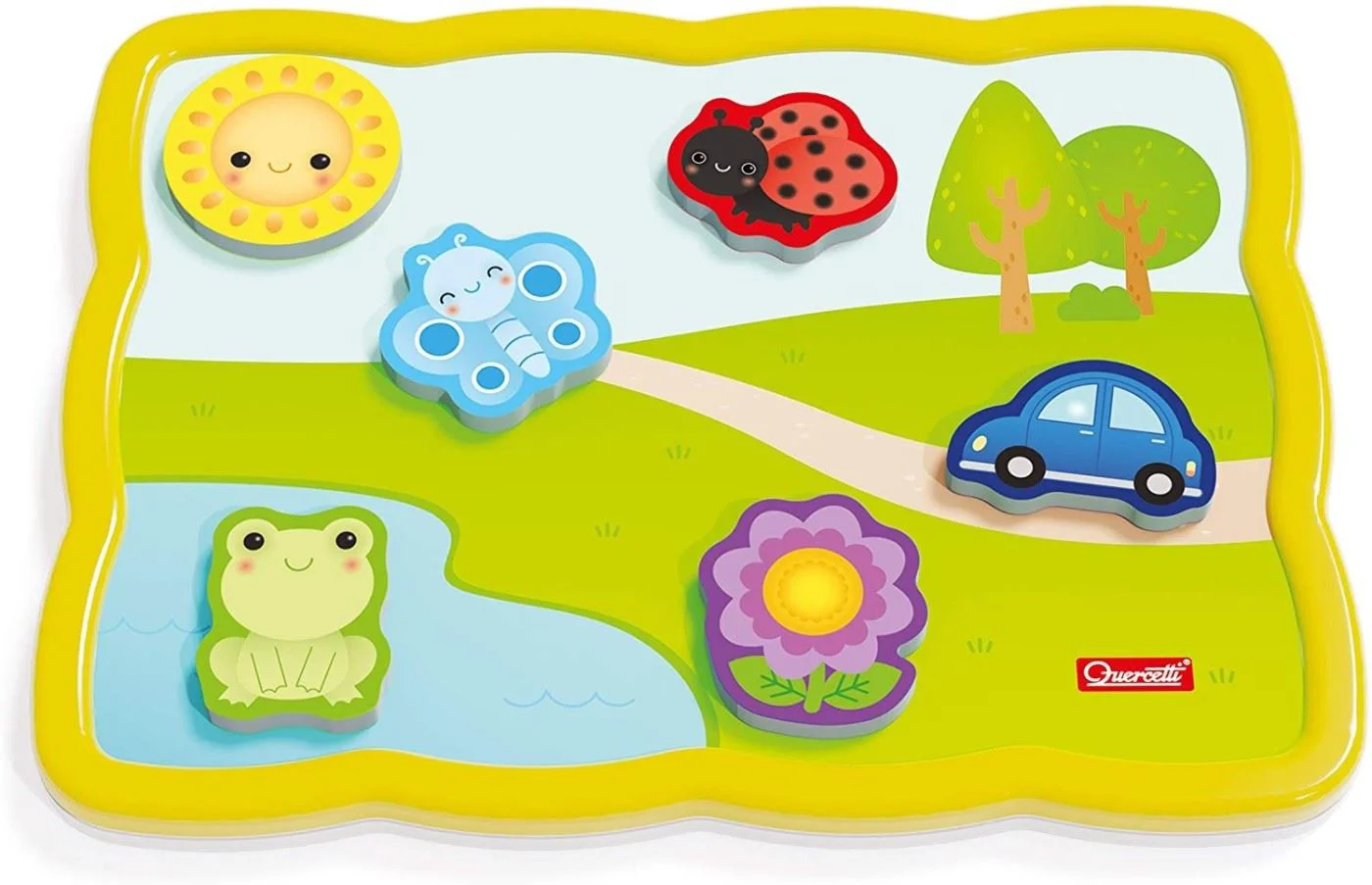 Двойной магнитный пазл Quercetti Smart Puzzle Colors, 13 эл.