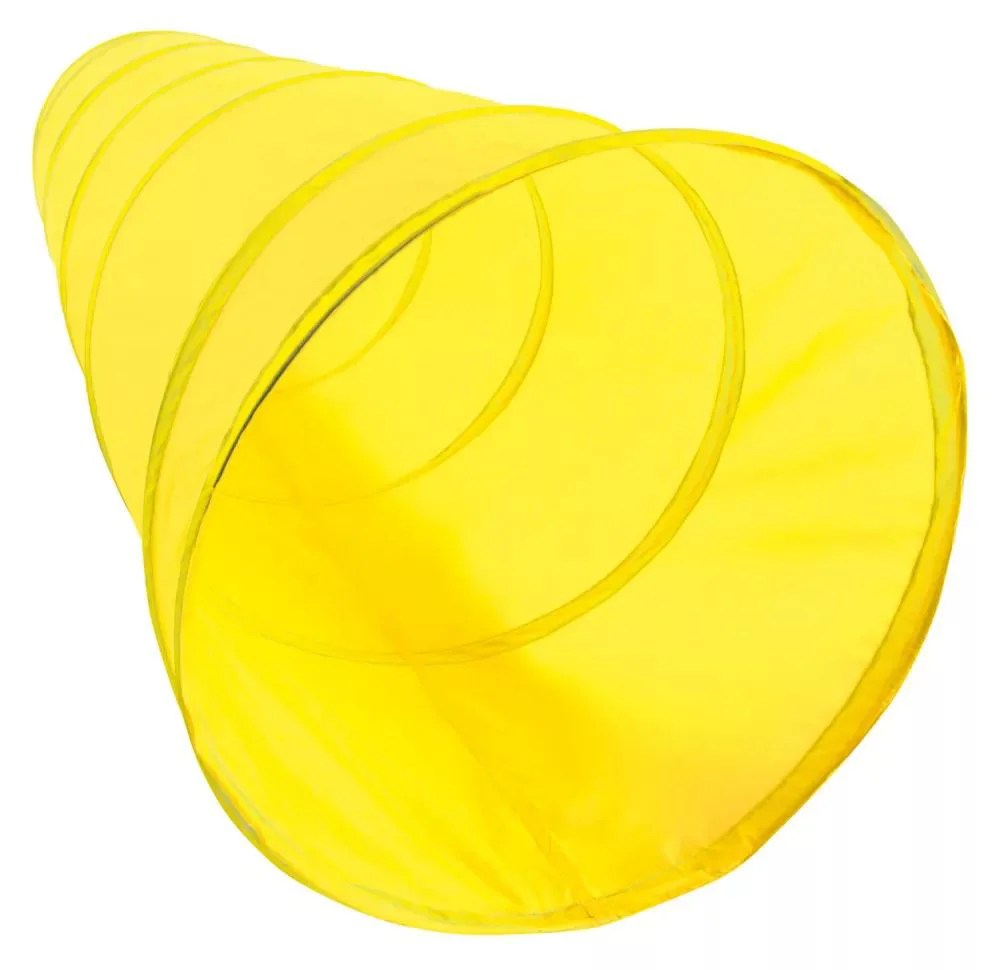 Tunel+Cort de joaca Bino Elefant, Albastru-galben, 287x94x122 cm