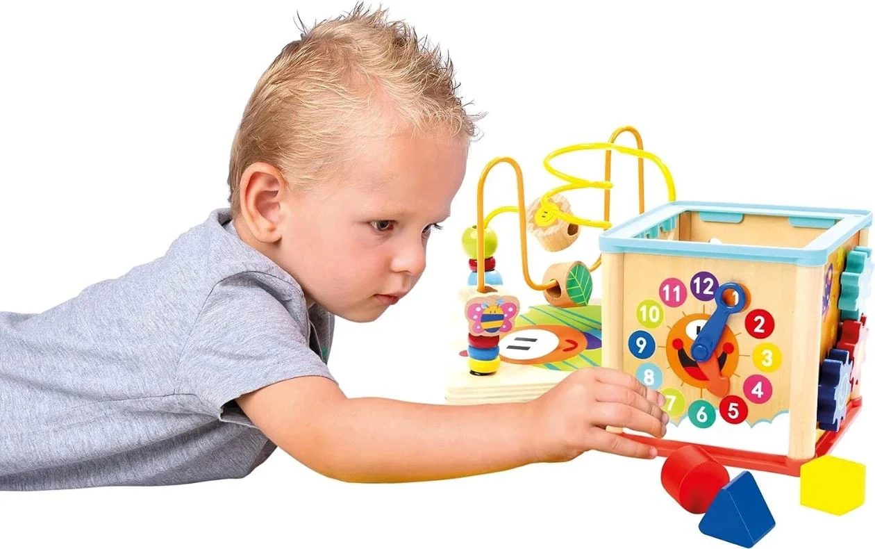 Деревянная игрушка Bino Многофункциональный куб с активностями