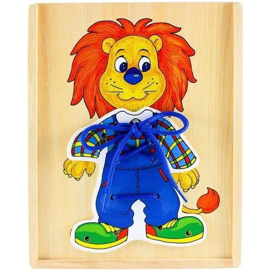 Деревянная игрушка Bino Одевай льва Лео