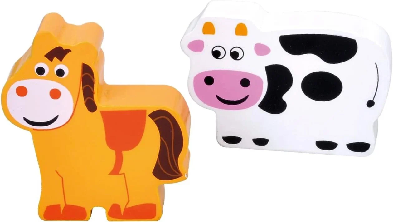 Деревянная игрушка Bino Ферма, 8 эл.