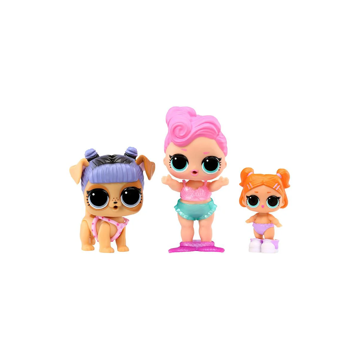 Set din 3 figurine L.O.L. Surprise! Waves and Kansas K9 and Lil Beat