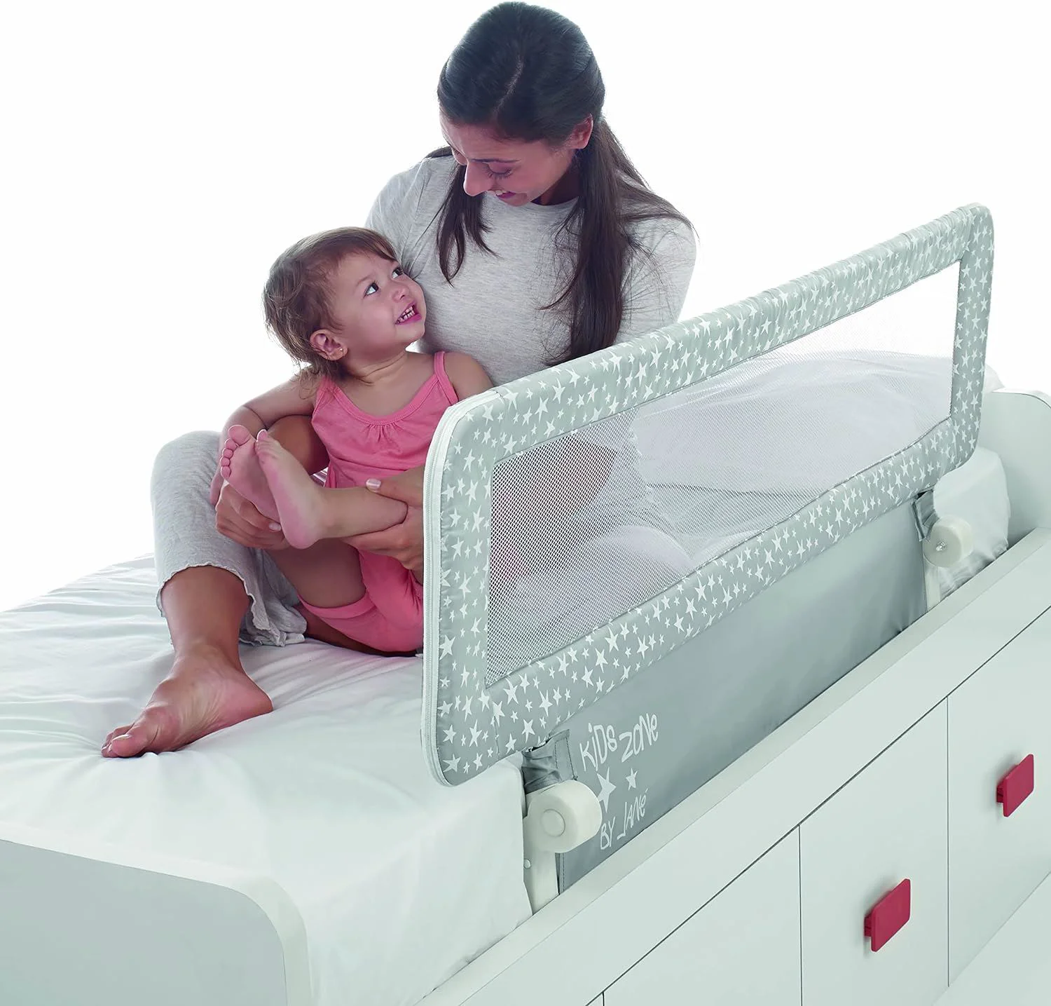 Bariera de siguranta pentru patut Jane Stele Gri 140 x 55 cm foto