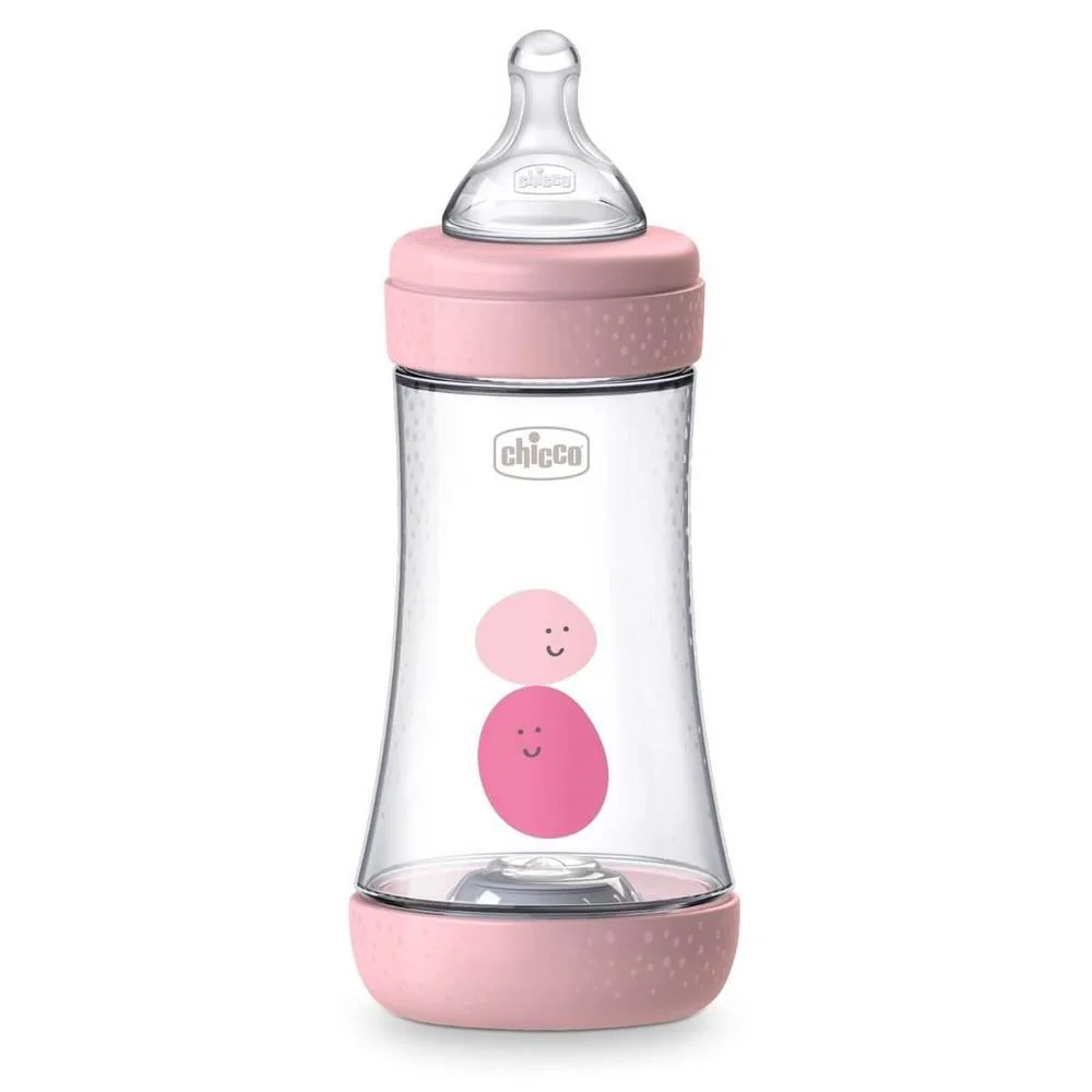 Пластиковая бутылочка с силиконовым соском Chicco Perfect 5, 240 мл