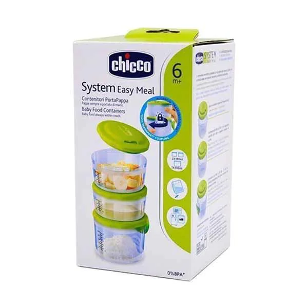 Герметичный контейнер для пищи Chicco (6+ месяцев), 3 шт.