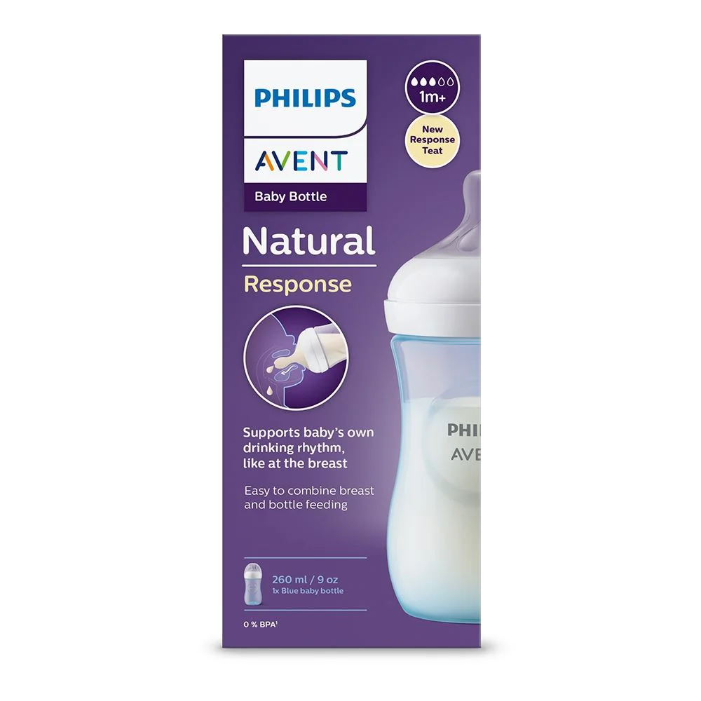 Biberon din plastic Philips Avent Natural Response (1+ luni), 260 ml foto
