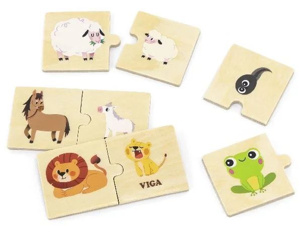 Puzzle din lemn Viga Toys Opusele, 24 el. foto