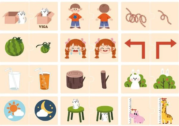 Puzzle din lemn Viga Toys Opusele, 24 el. foto