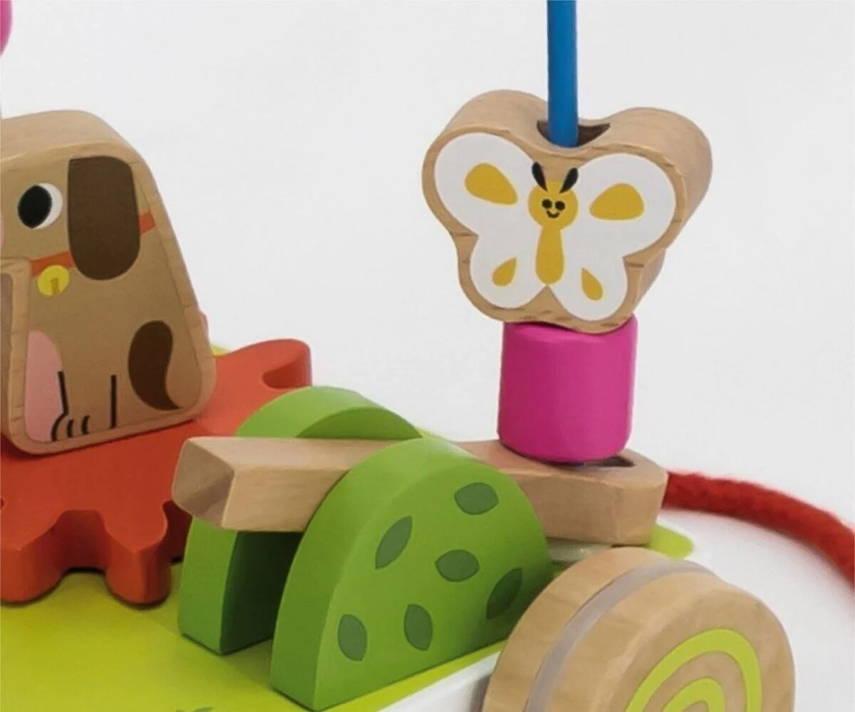 Игрушка для тяги Viga Toys с лабиринтом и колесами foto