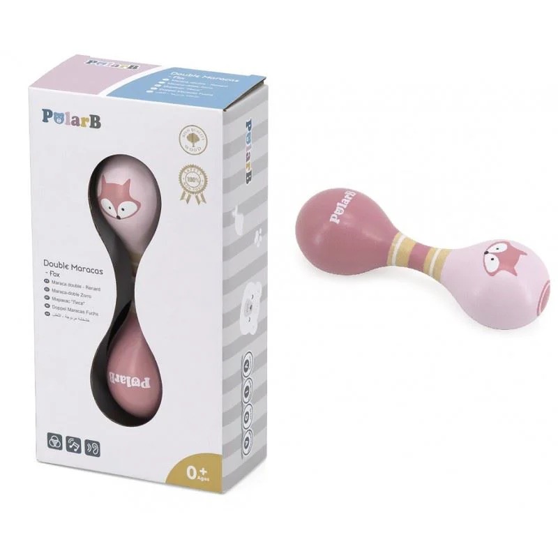 Jucarie din lemn Viga Toys Maracas Vulpe foto