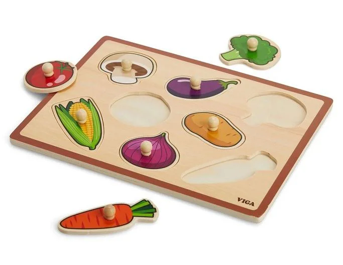 Деревянный пазл Viga Toys Овощи, 8 эл. foto
