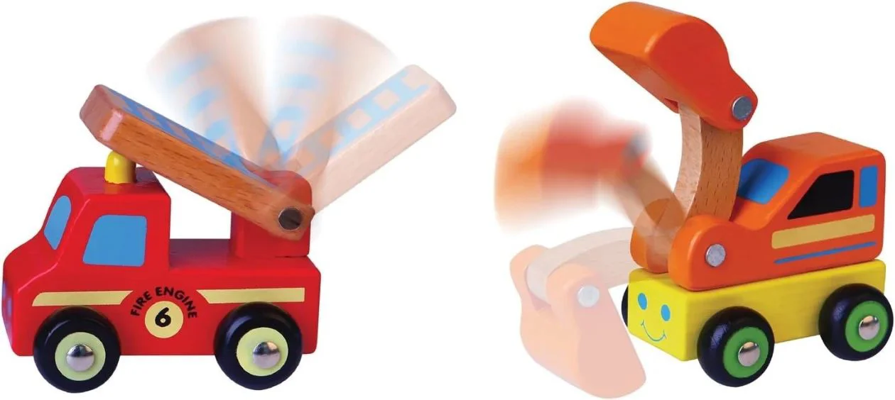 Set de jucarie din lemn Viga Toys Masinute, 6 buc. foto