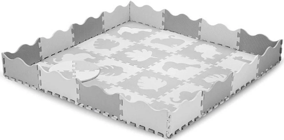 Covoras de joaca Momi Puzzle Zawi Foam, Gri foto