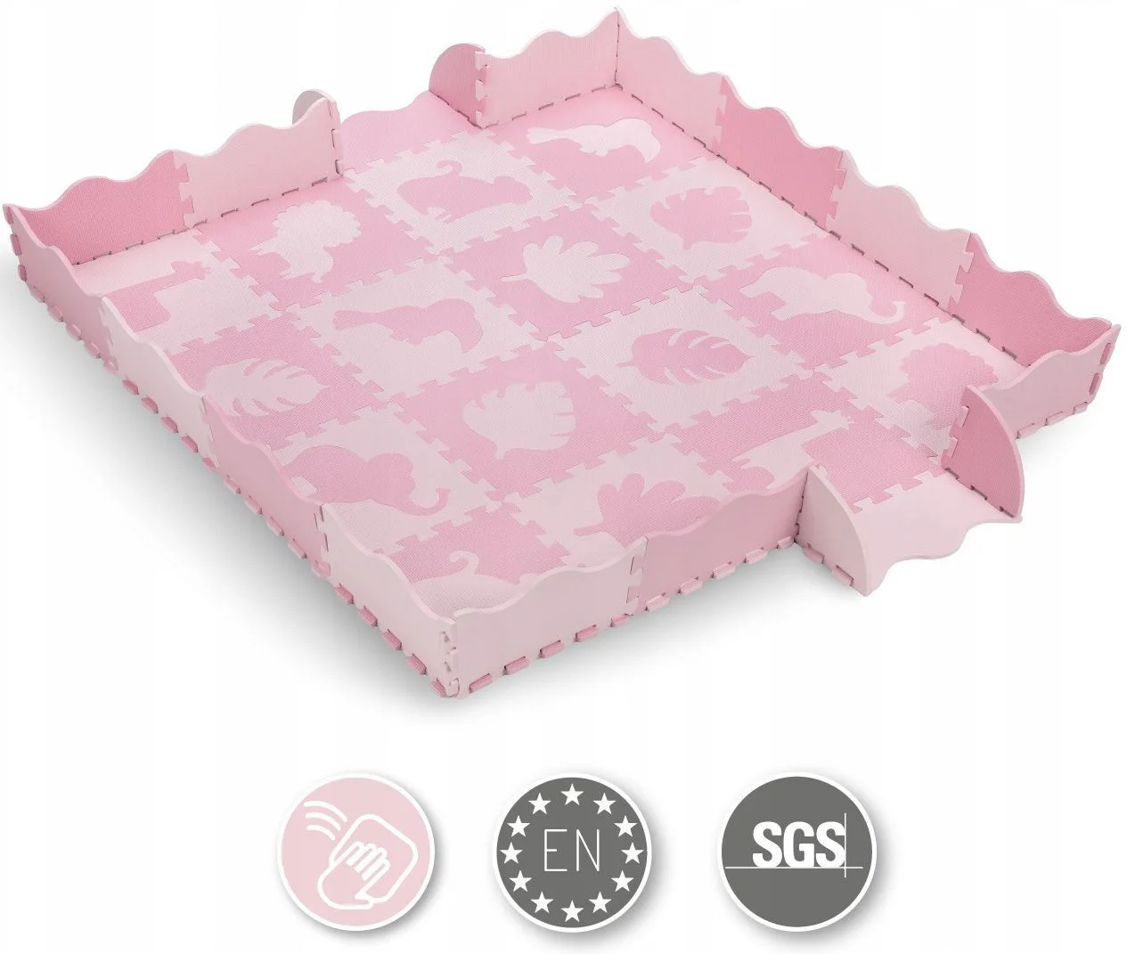Игровой коврик Momi Пазл Zawi Foam, Розовый foto