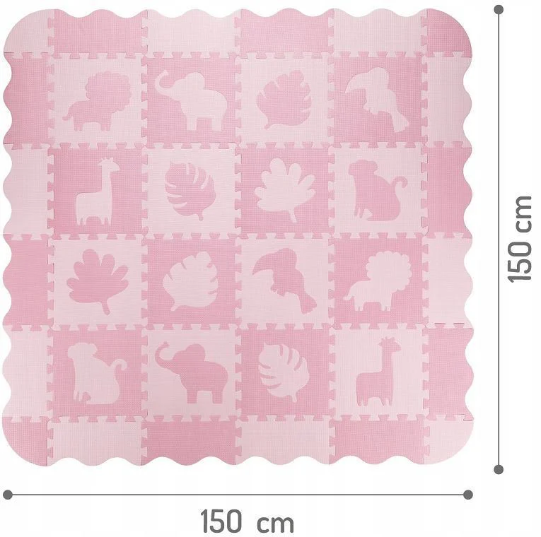 Игровой коврик Momi Пазл Zawi Foam, Розовый foto
