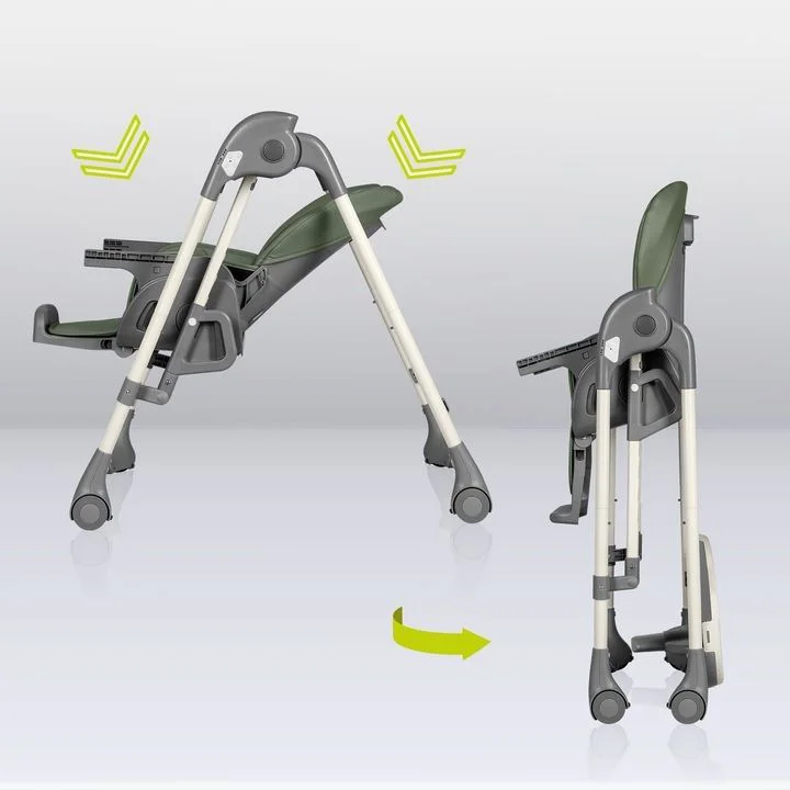Scaun de masa si balansoar 2 in 1 Lionelo Laurice, Verde foto