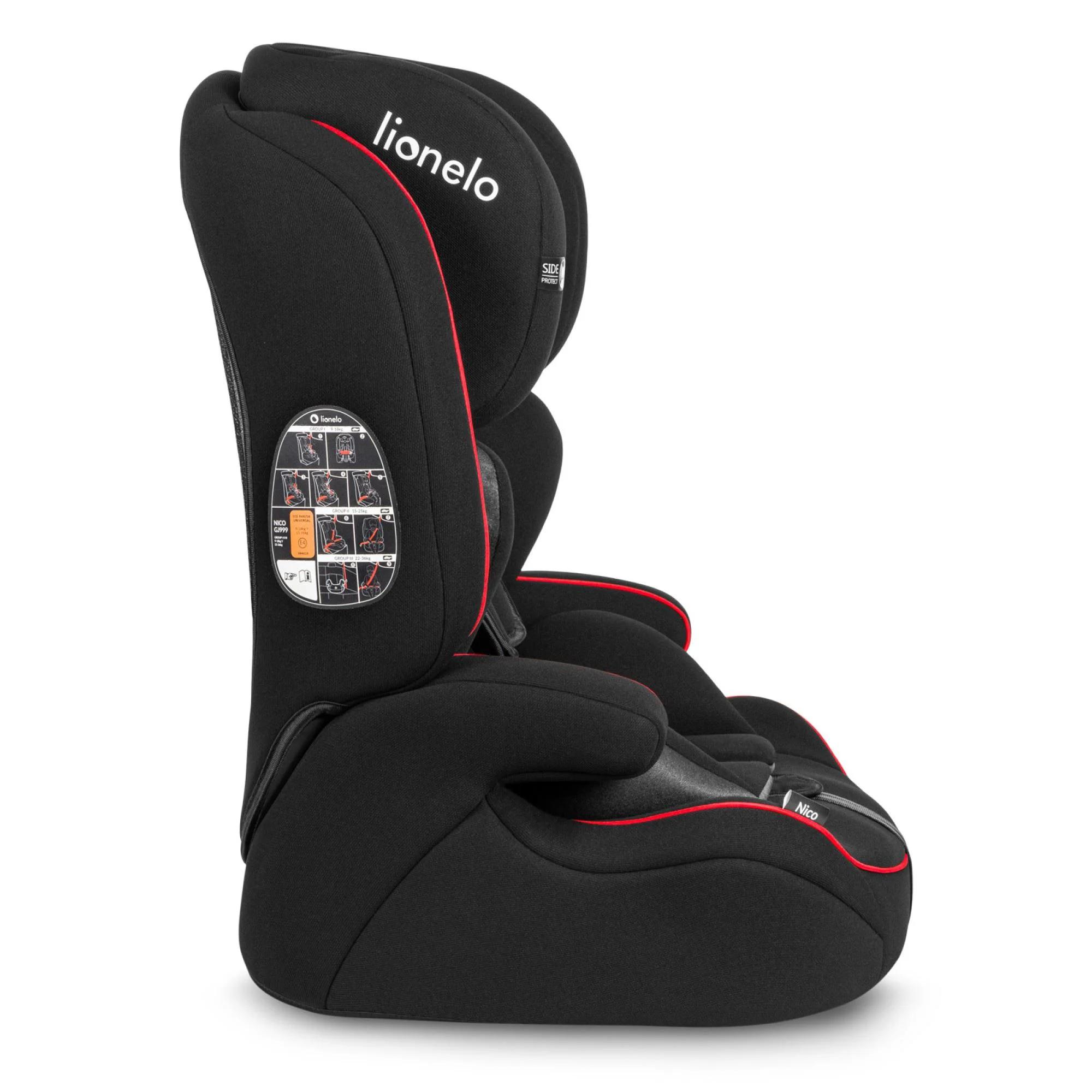 Scaun auto Lionelo Nico Negru/Rosu foto