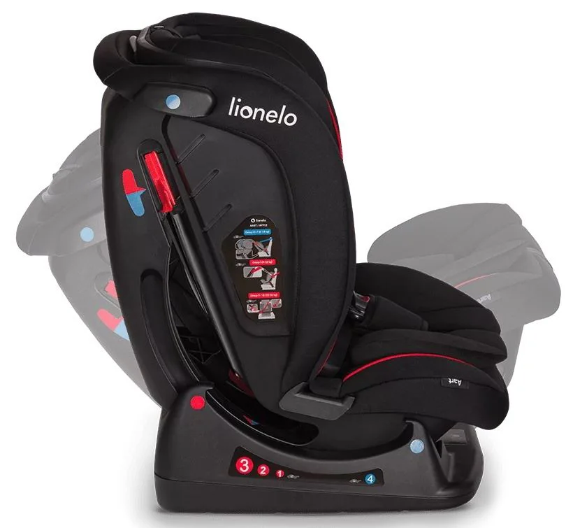 Scaun auto Lionelo Aart Negru/Rosu foto