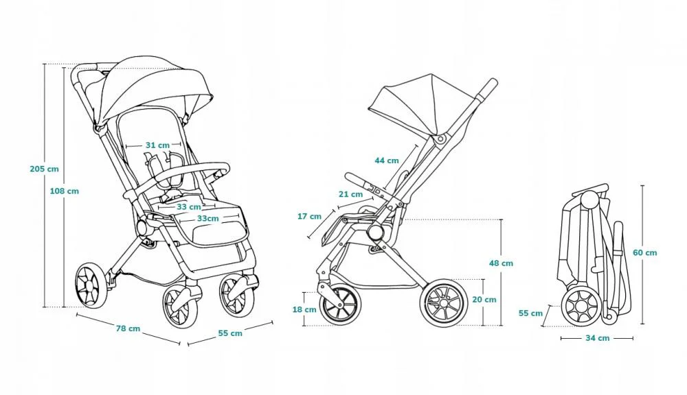 Carucior sport Lionelo Cloe Negru