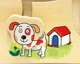 Jucarie din lemn Bino Labirint Animale domestice foto