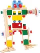 Set de constructie cu blocuri din lemn Bino Markury, 120 el. foto