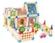 Set de constructie din lemn Bino Castel, 128 el. foto