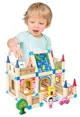 Set de constructie din lemn Bino Castel, 128 el. foto